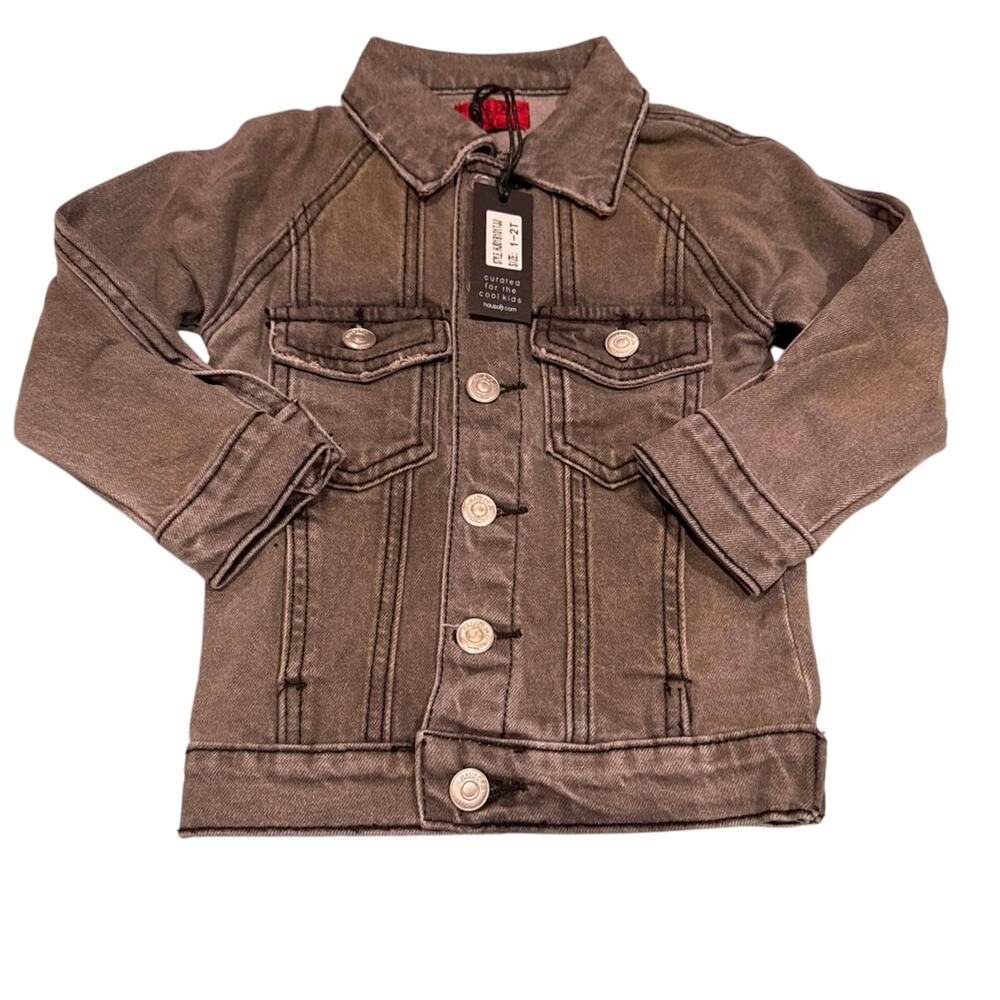 MSRP $74 Haus Jr Arlo Grey Denim Jacket Size 2T Boys or Unisex | SAME DAY SHIP